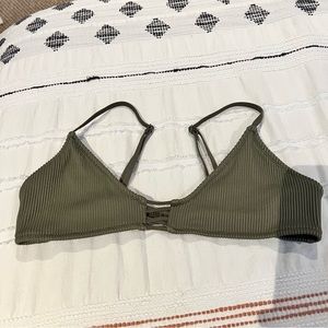 Army green bikini top